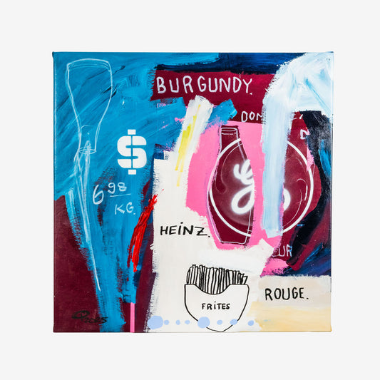 Petteri Luoto, Burgundy, 80 x 80 cm