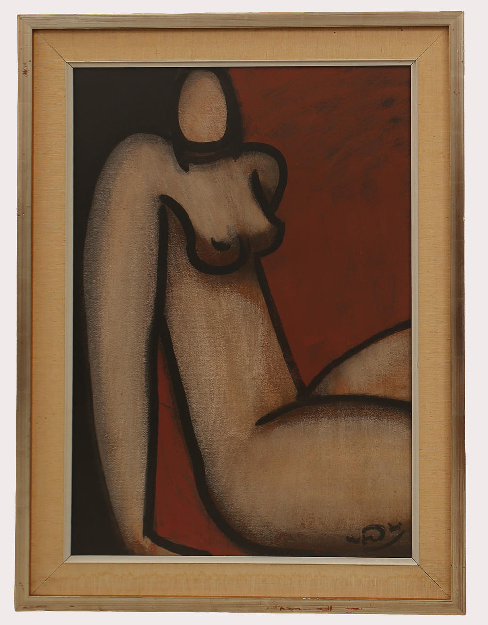 Öljytyö naisesta, signeerattu, 84 x 62 cm