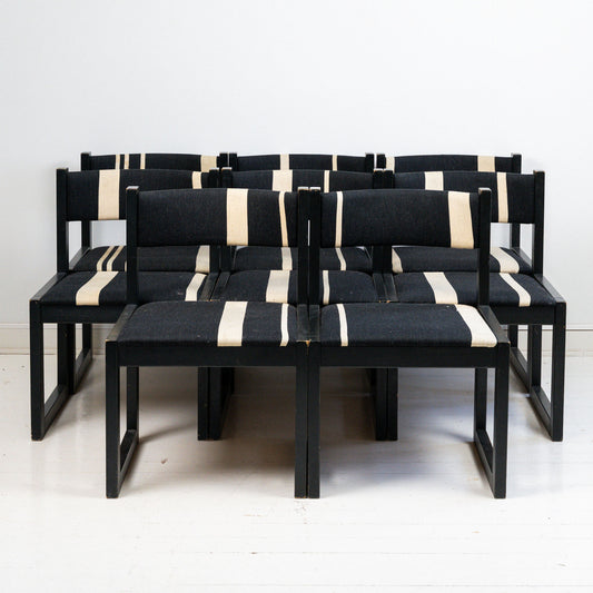 Friis & Moltke raidalliset pyökkipuiset tuolit 8 kpl