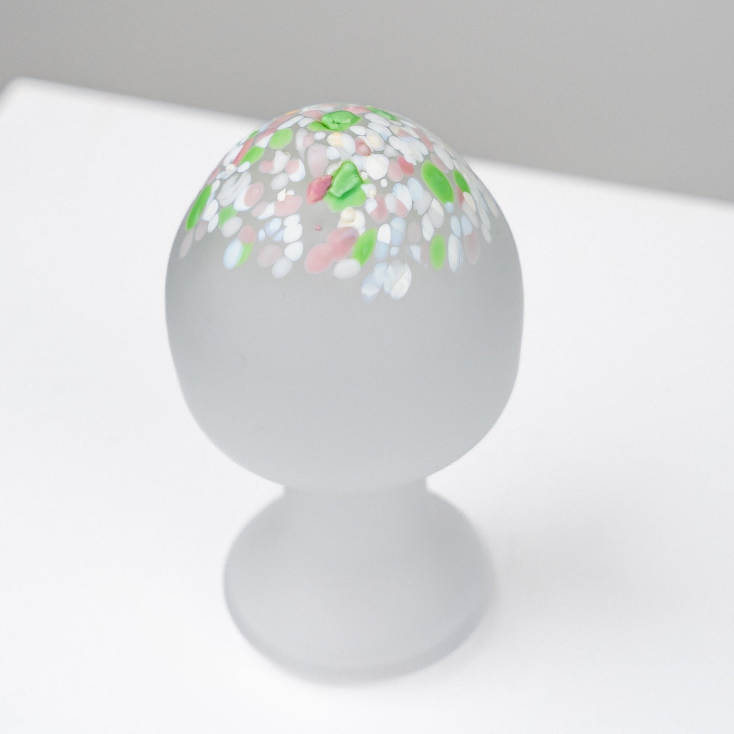 Kosta Boda lasinen sieni, valkoinen