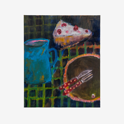 Liisa Laine, "Kello kahden kahvit", 65 x 54 cm