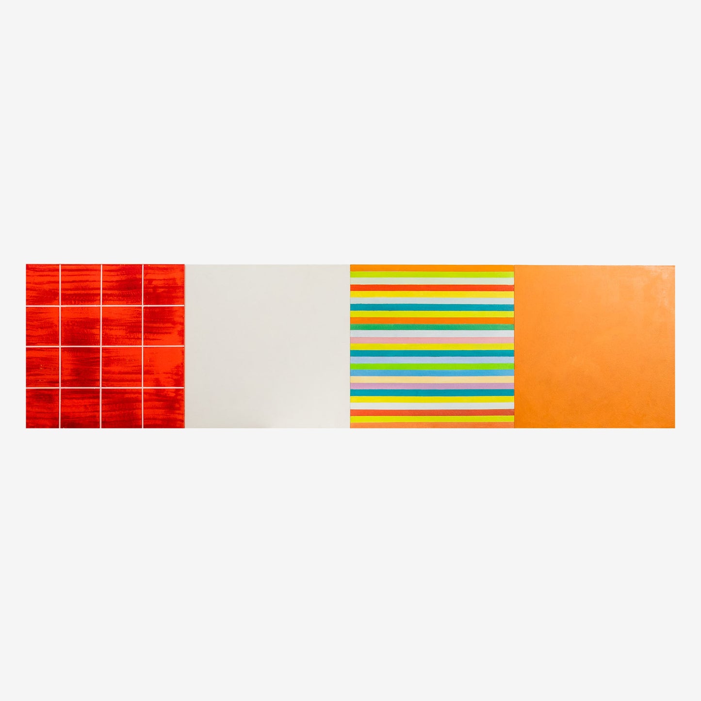 Merja Heino, Hehkuvan punainen - Glowing Red, 30 x 120 x 4 cm