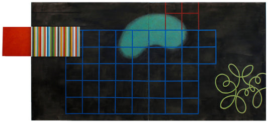 Merja Heino, Patio ja Uima-allas, 2019, 120 x 240 cm + 30x30 cm