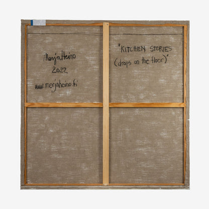Merja Heino, Kitchen Stories - Drops on the Floor, 120 x 120 cm