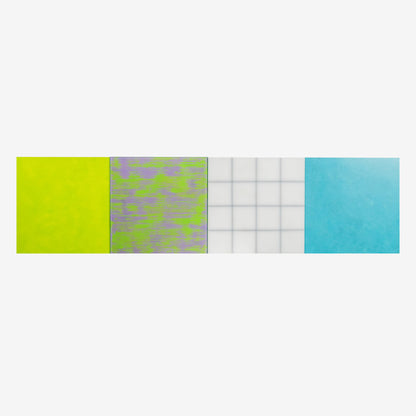 Merja Heino, Lilaa ja limeä - Lilac and lime, 30 x 120 x 4 cm