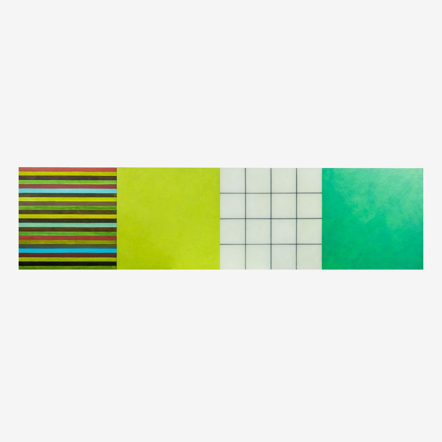 Merja Heino, Metsänvihreää - Forest Green, 30 x 120 x 4 cm
