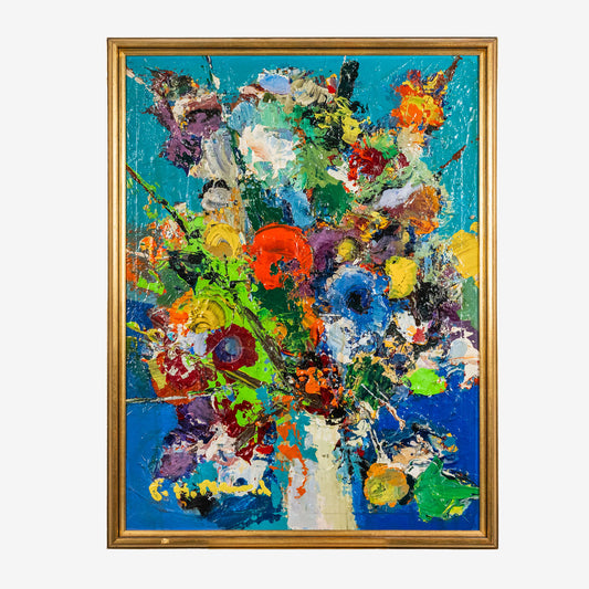 Helmut Mantel, öljyväri paneelille, 79 x 59 cm